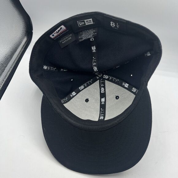 Authentic New Era MLB On-Field 59Fifty Fitted Cap Atlanta Braves BLACK / WHITE - Picture 8 of 8